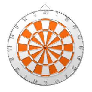 Orange und Weiß Dartscheibe