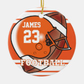 Orange und Weiß 🏈 | DIY Name and number Keramikornament (Vorne)