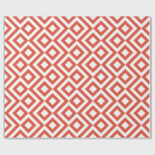 Orange und Weiß Geschenkpapier (Flach)