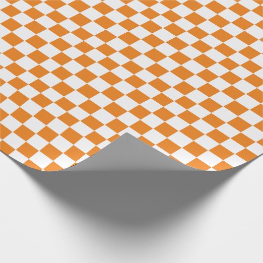 Orange und Weiß Geschenkpapier (Ecke)