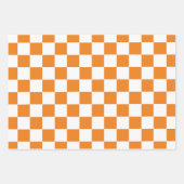 Orange und Weiß Geschenkpapier Set (Vorderseite 3)