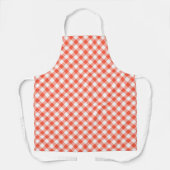 Orange und Weiß Gingham Kariert   Schürze (Vorderseite)