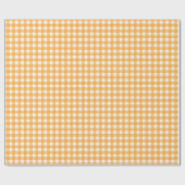 Orange und weiß kariert geschenkpapier (Flach)