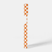 Orange und Weiß kariert iPhone Hülle (Rechte Seite)