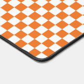 Orange und Weiß kariert Schreibtischunterlage (Ecke)