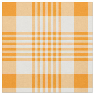 Orange und Weiß Kariert Stoff