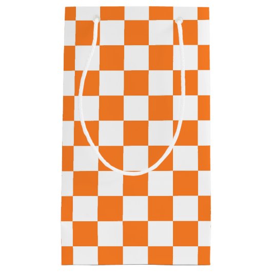 Orange und Weiß Kleine Geschenktüte (Vorderseite)