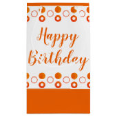 Orange und Weiß Kleine Geschenktüte (Rückseite)