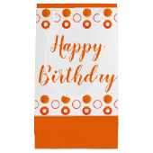 Orange und Weiß Kleine Geschenktüte (Vorderseite)