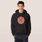 Orange und Weiß Mandala Hoodie (Vorne ganz)