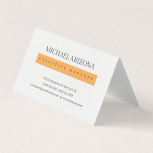 Orange und weiß minimalistisches einfaches moderne visitenkarten