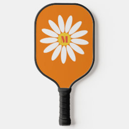 Orange und Weiß mit Initial Pickleball Schläger