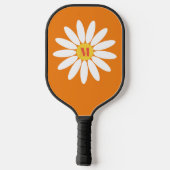 Orange und Weiß mit Initial Pickleball Schläger (Rückseite)
