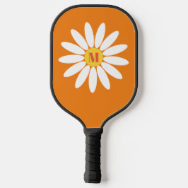 Orange und Weiß mit Initial Pickleball Schläger