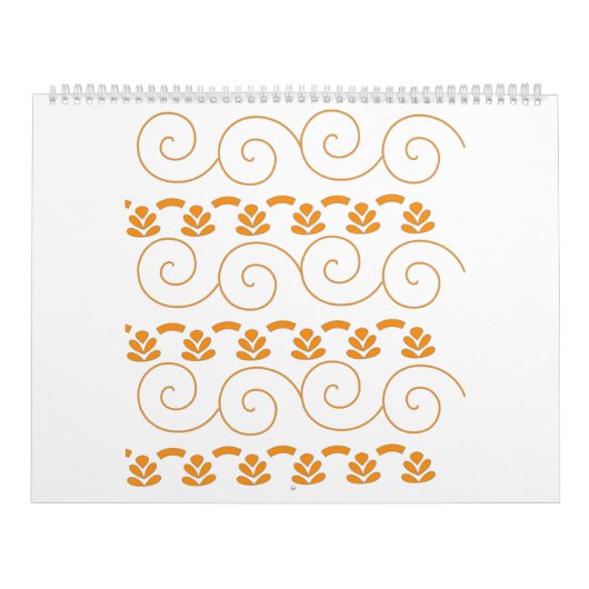 Orange und Weiß mit Wirbel Kalender (Titelbild)