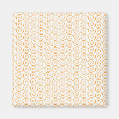 Orange und Weiß mit Wirbel Magnet (Vorne)