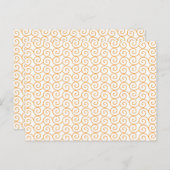 Orange und Weiß mit Wirbel Postkarte (Vorne/Hinten)