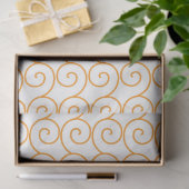 Orange und Weiß mit Wirbel Seidenpapier (Geschenk)