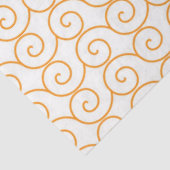 Orange und Weiß mit Wirbel Seidenpapier (Ausschnitt)
