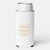 Orange und Weiß mit Wirbel Selters Dosenkühler (Seltzer Rückseite)