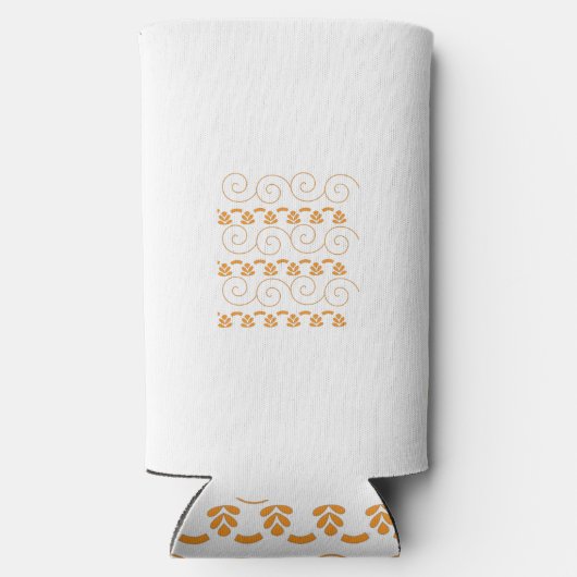 Orange und Weiß mit Wirbel Selters Dosenkühler (Rückseite)