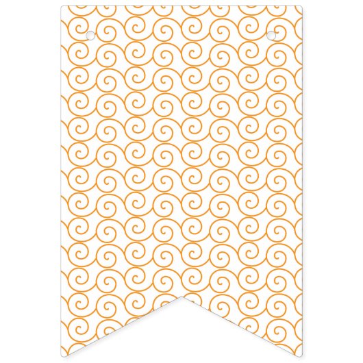 Orange und Weiß mit Wirbel Wimpelkette (Zweite Fahne)