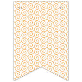 Orange und Weiß mit Wirbel Wimpelkette (Dritte Fahne)