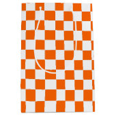 Orange und Weiß Mittlere Geschenktüte (Vorderseite)