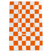 Orange und Weiß Mittlere Geschenktüte (Rückseite)