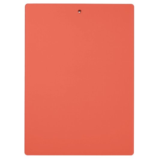 Orange und Weiß | Modernes Monogramm Klemmbrett (Rückseite)