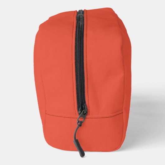 Orange und Weiß | Modernes Monogramm Waschbeutel (Rechts)