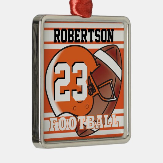 Orange und Weiß Silbernes Ornament (Rechts)