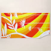 Orange und Weiß Strandtuch (Vorderseite)