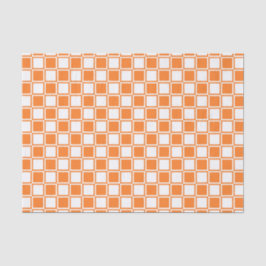 Orange und Weiß umrissene Quadrate Seidenpapier