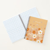 Orange und Weiße Blüten Notizblock (Innenseite)