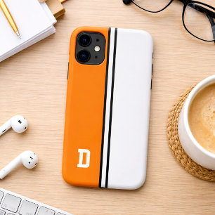 Orange und weiße College-Farben  Case-Mate iPhone Hülle