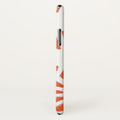 Orange und weiße geometrische Muster Case-Mate iPhone Hülle (Hinten/Rechts)