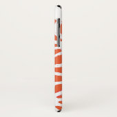 Orange und weiße geometrische Muster Case-Mate iPhone Hülle (Hinten/Links)