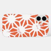 Orange und weiße geometrische Muster Case-Mate iPhone Hülle (Rückseite (Horizontal))