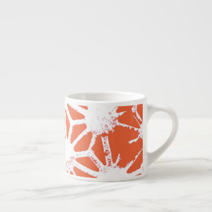 Orange und weiße geometrische Muster Espressotasse