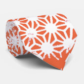 Orange und weiße geometrische Muster Krawatte (Gerollt)