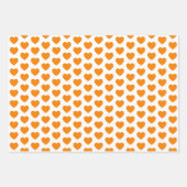 Orange und Weiße Herzen Geschenkpapier Set (Vorderseite 3)