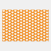 Orange und Weiße Herzen Geschenkpapier Set (Vorderseite 2)