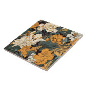 Orange und weiße hübsche Blumen Fliese (Seite)
