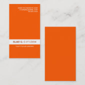 Orange und weiße moderne saubere Visitenkarte (Vorne/Hinten)