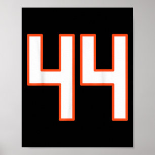 Orange und weiße Srts Nummer 44 Trikot Uniform Pla Poster