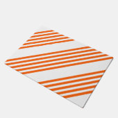 Orange und weiße Streifen Fußmatte (Schrägansicht)
