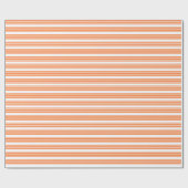Orange und weiße Streifen Geschenkpapier (Flach)