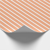 Orange und weiße Streifen Geschenkpapier (Ecke)
