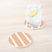 Orange und weiße Streifen Getränkeuntersetzer (Seite)